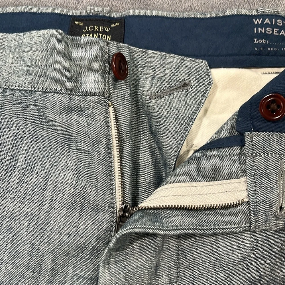 J crew Men's Blue Shorts stanton sz waist 34‎